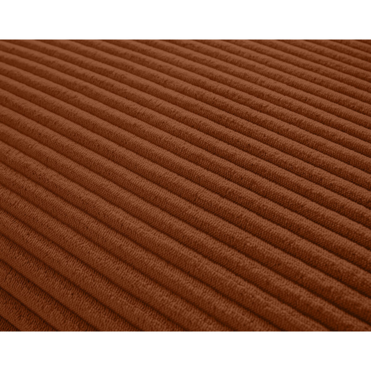 Garance - module d'assise d'angle réversible - en velours côtelé - Terracotta
