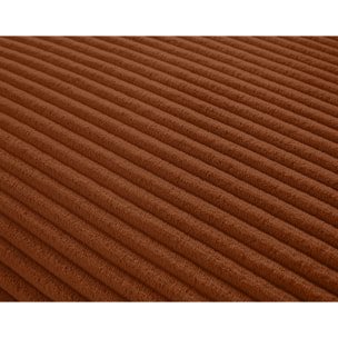 Garance - module d'assise d'angle réversible - en velours côtelé - Terracotta