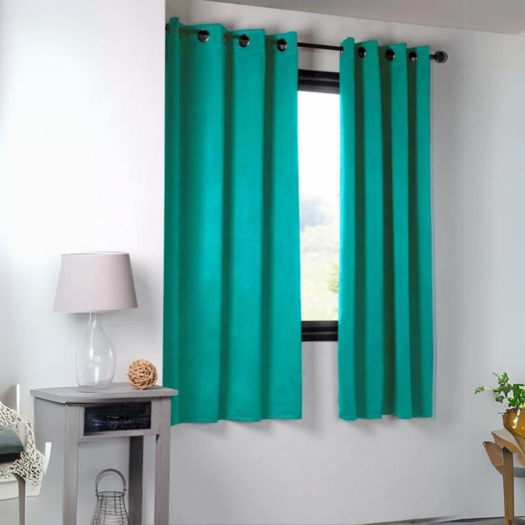 Rideau occultant uni 210gr/m2 - Céladon