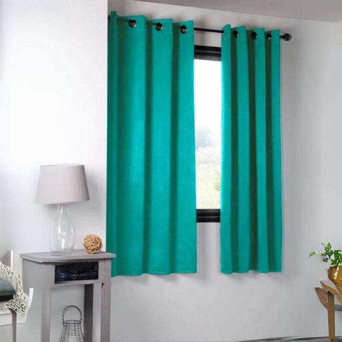 Rideau occultant uni 210gr/m2 - Céladon