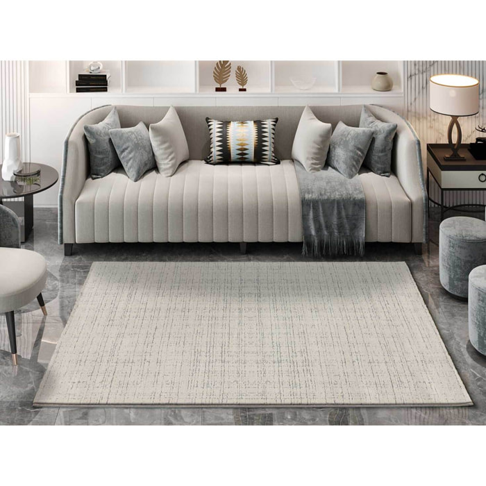 HL-NATURAL Alfombra con texturas neutras de pelo corto en color crema, varias medidas disponibles