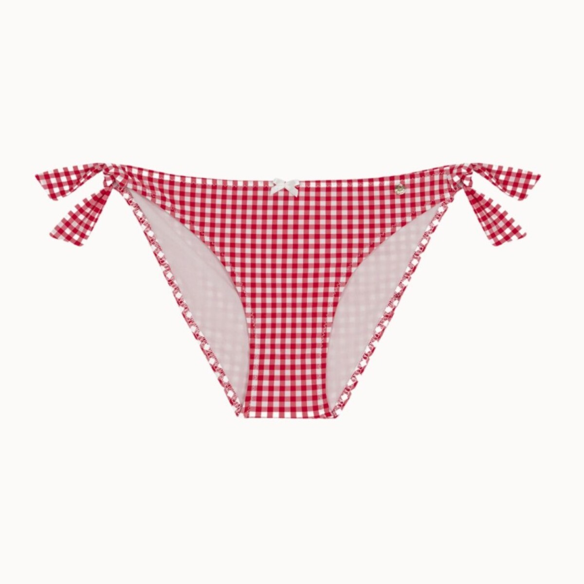 Braga de bikini clásica con lazos de cuadros vichy