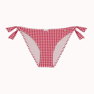 Braga de bikini clásica con lazos de cuadros vichy