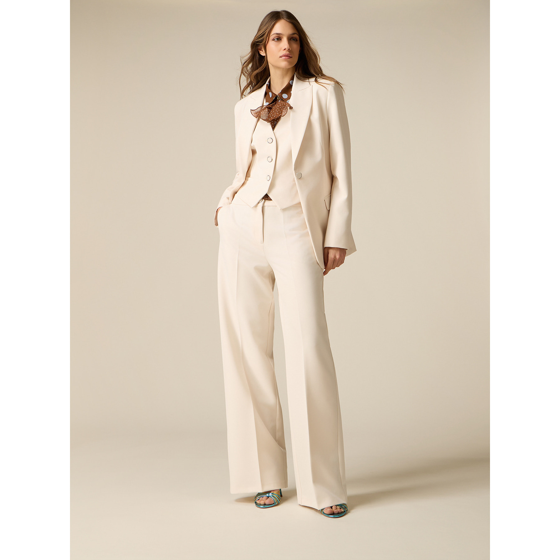 Oltre - Pantaloni palazzo - Bianco