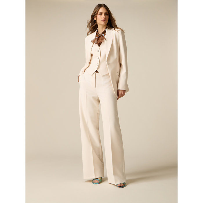 Oltre - Pantaloni palazzo - Bianco