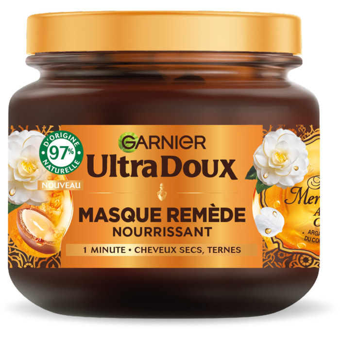 Lot de 6 - Garnier Ultra Doux Masque Remède Nourrissant huile d'argan camélia 340ml