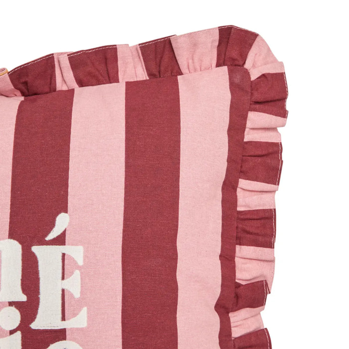 Coussin Cherry rouge carmin 46x46cm