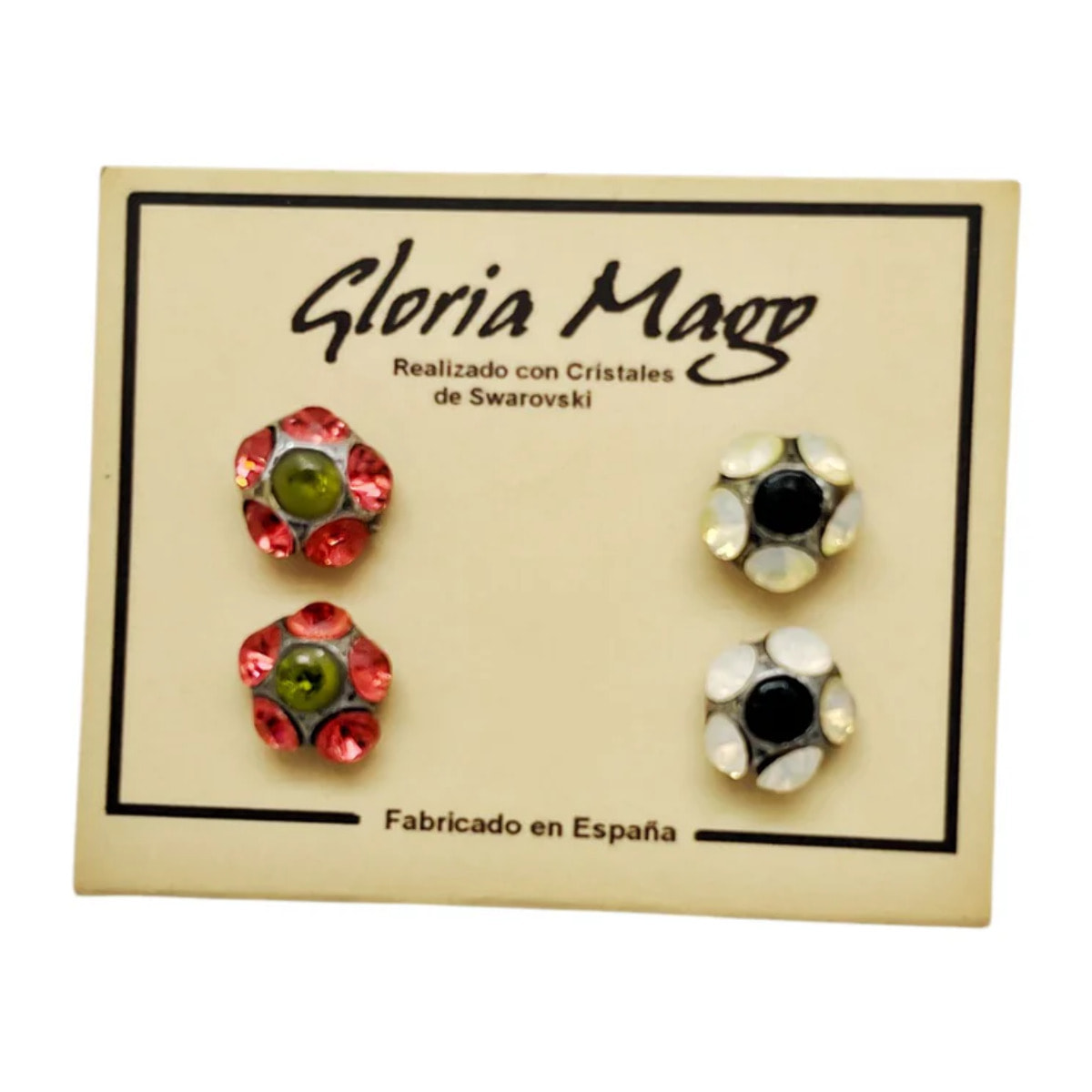 Pack pendientes plata 10µ y cristal Sw surtido Hyanc