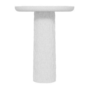 Mango – Table d’appoint blanche mouchetée en magnésie design