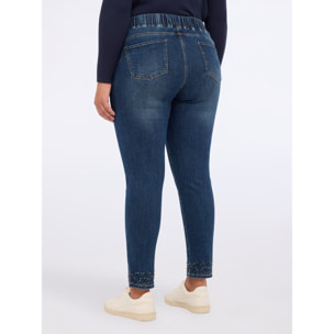 Fiorella Rubino - Jeggings con applicazioni brillanti - Blu