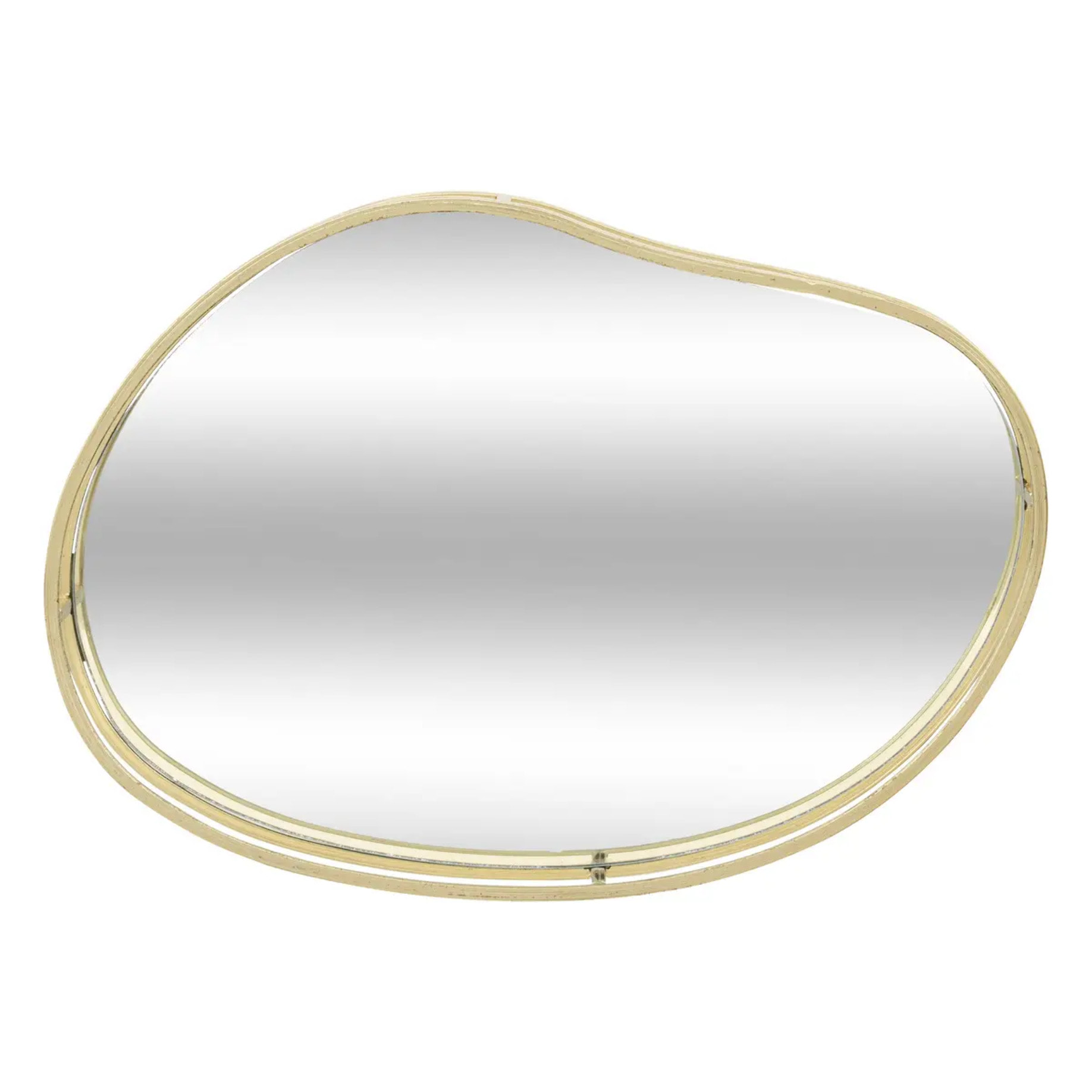 Set de 3 plateaux en métal L23,5/27/30cm doré