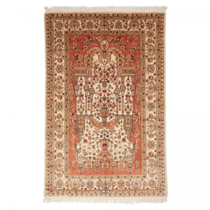 Authentique Tapis d'Orient fait main en soie NITE