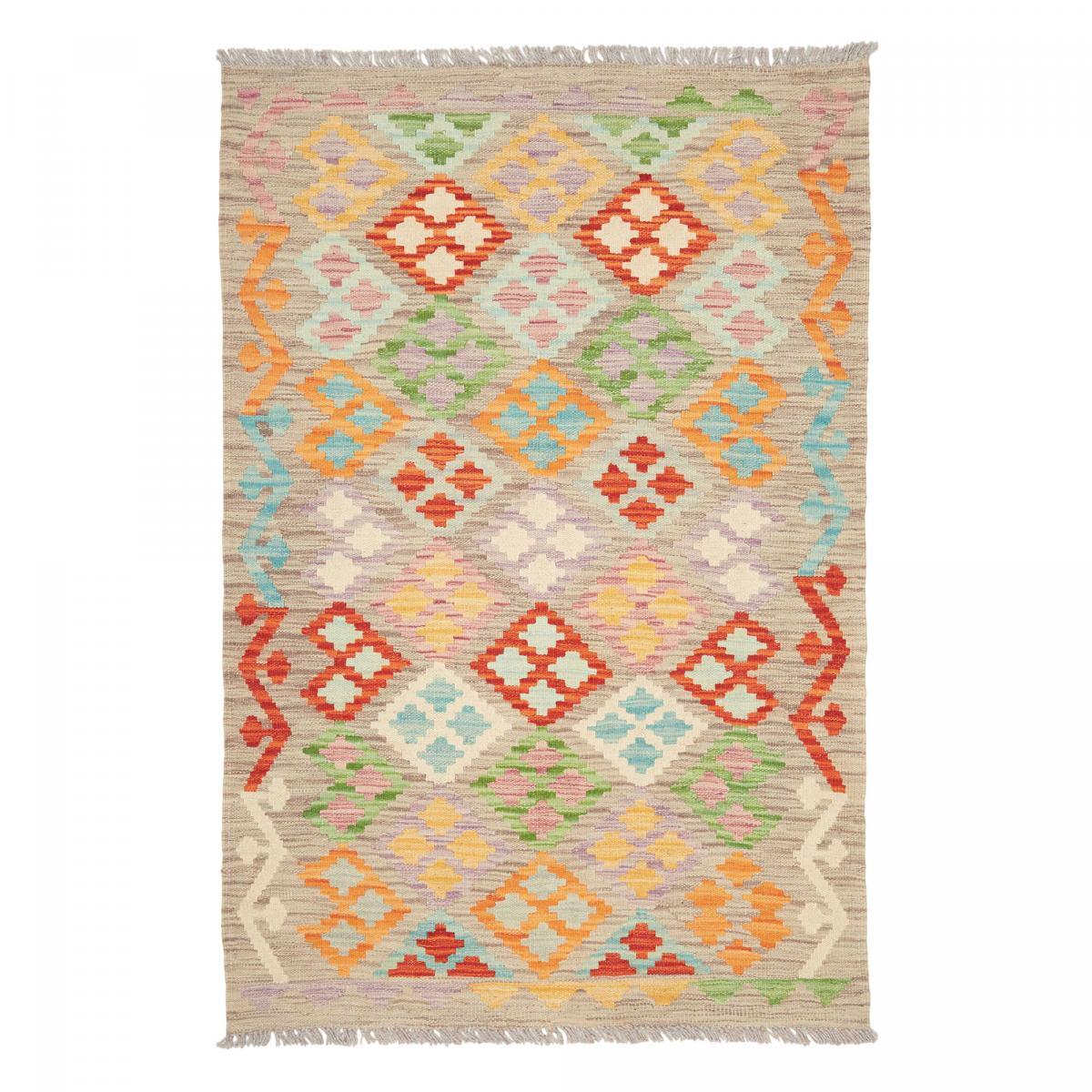 Tapis kilim géométrique, tissé plat en laine, OVEBESI