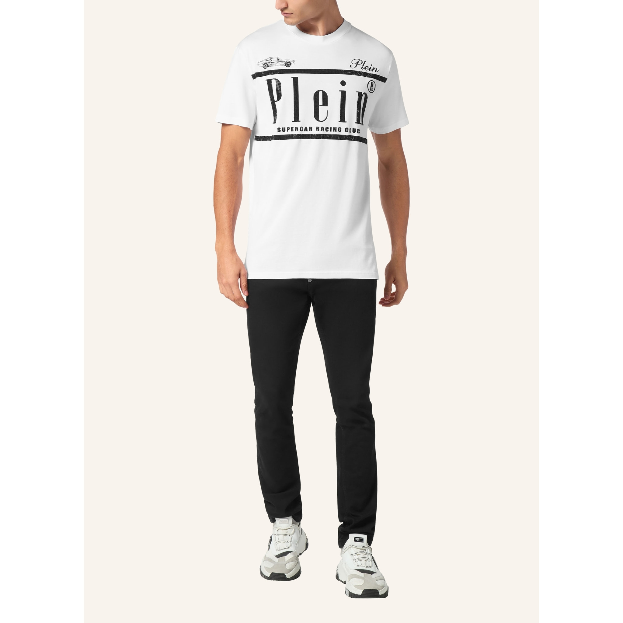 PHILIPP PLEIN T-Shirt Round Neck RACING