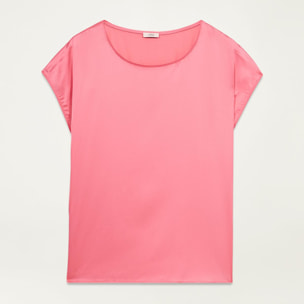 Oltre - Blusa en raso de viscosa - Fuchsia