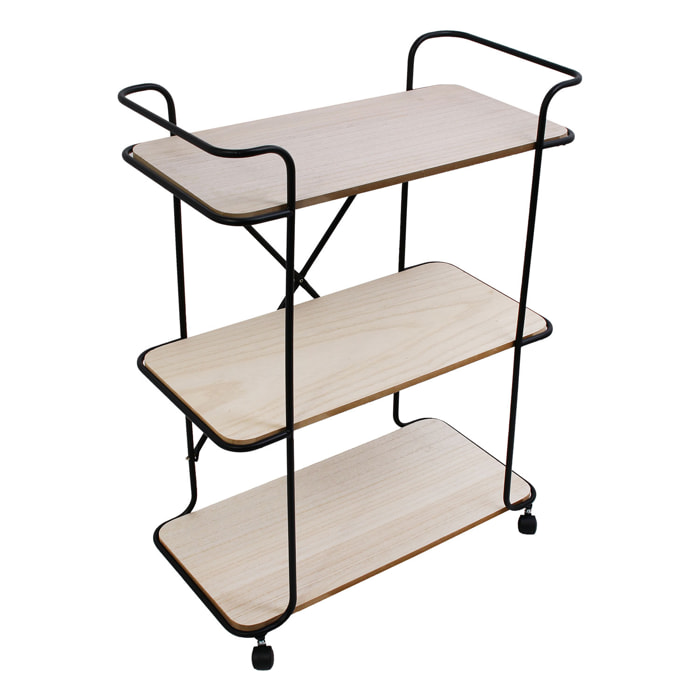 Desserte Indus 3 Niveaux Bois 62x30x83.5cm