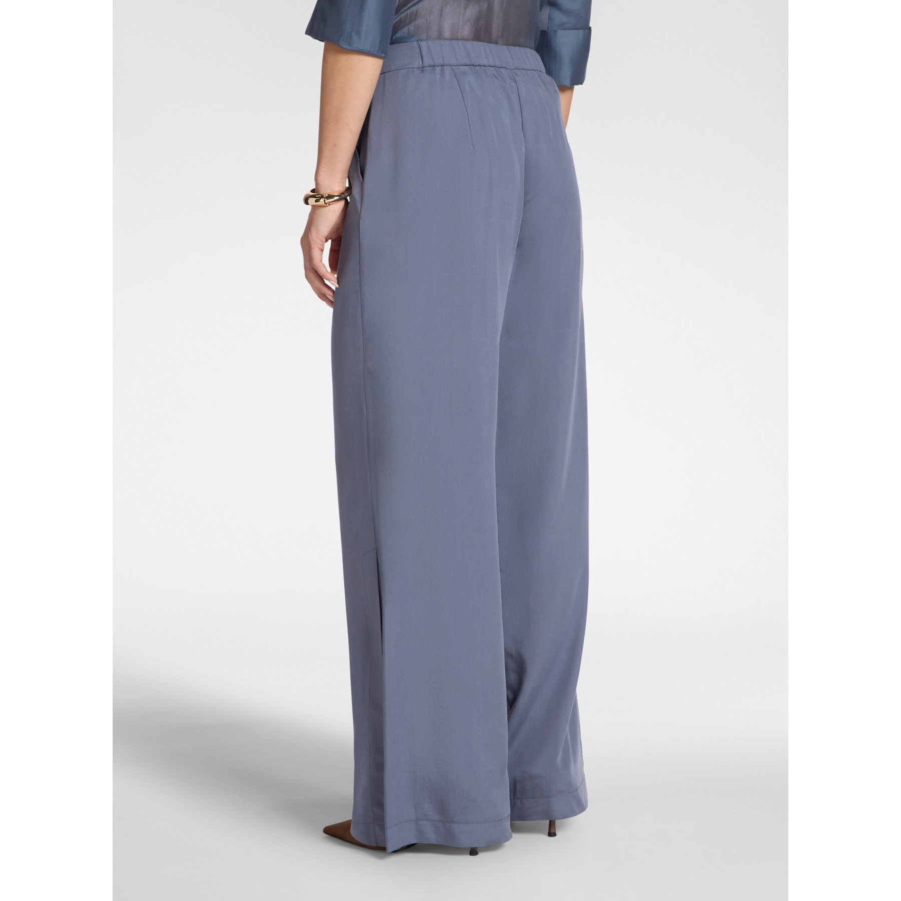 Elena Mirò - Pantalones palazzo de lyocell - Gris