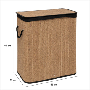 Panier à linge en bambou 100L