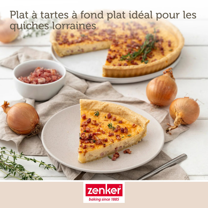 Set pâtisserie avec moule à quiche Lorraine 28 cm, 2 bols à mixer et 1 spatule Zenker