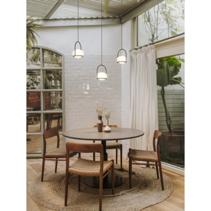 LEDS C4 Coco Single - Lámpara Colgante de Techo E14 Negro