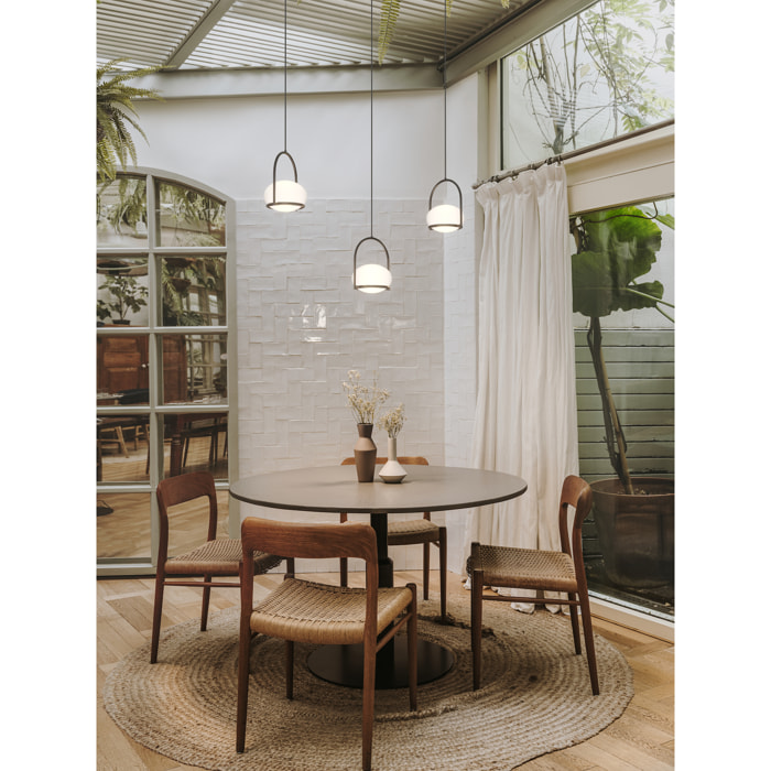 LEDS C4 Coco Single - Lámpara Colgante de Techo E14 Negro