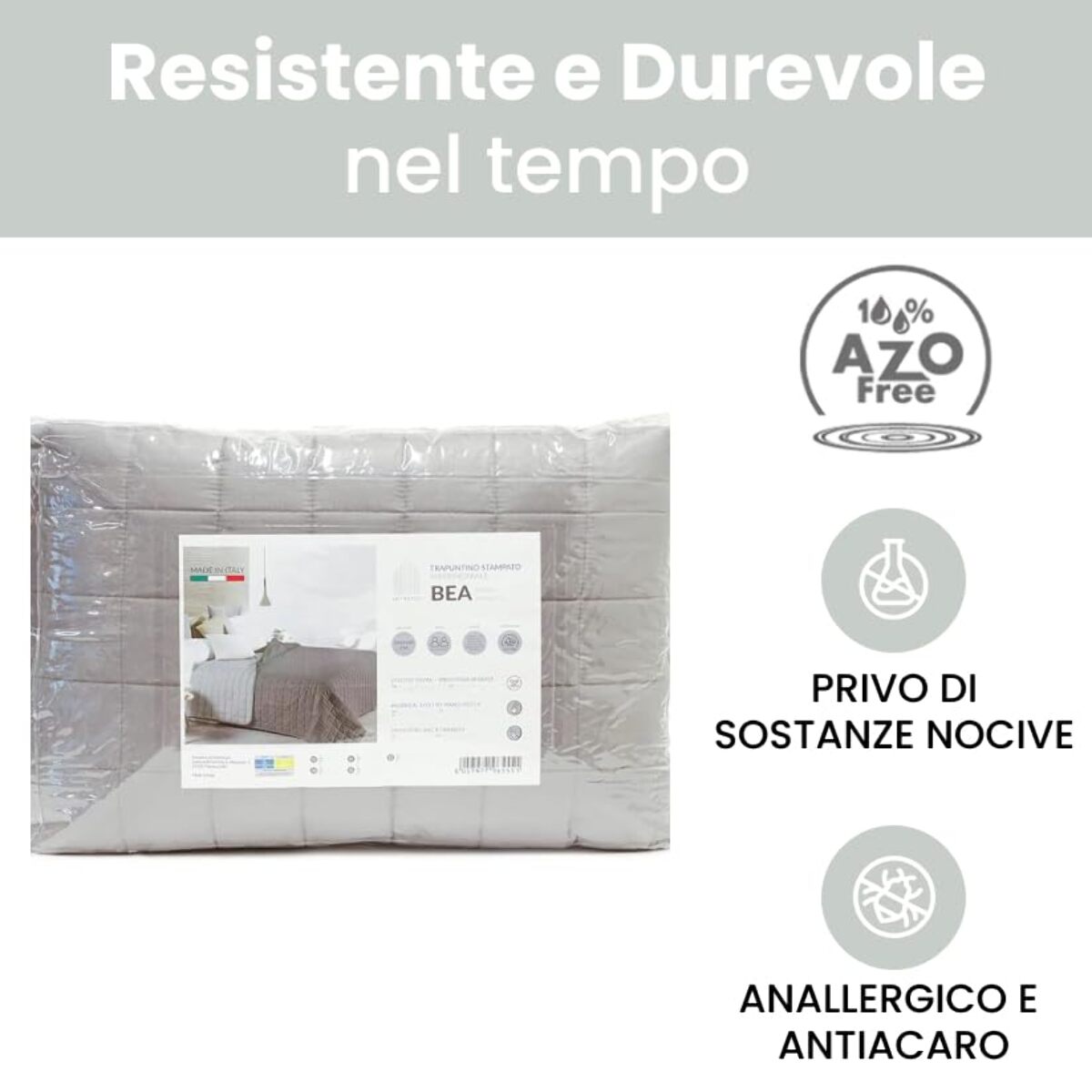 INTRECCI Copriletto Una Piazza E Mezza Estivo, Trapunta Estiva, 210x260 cm, Coperta Estiva, anche Primaverile, Double Face, Moderna, Leggera, Elegante. Colore: Grigio/Antracite