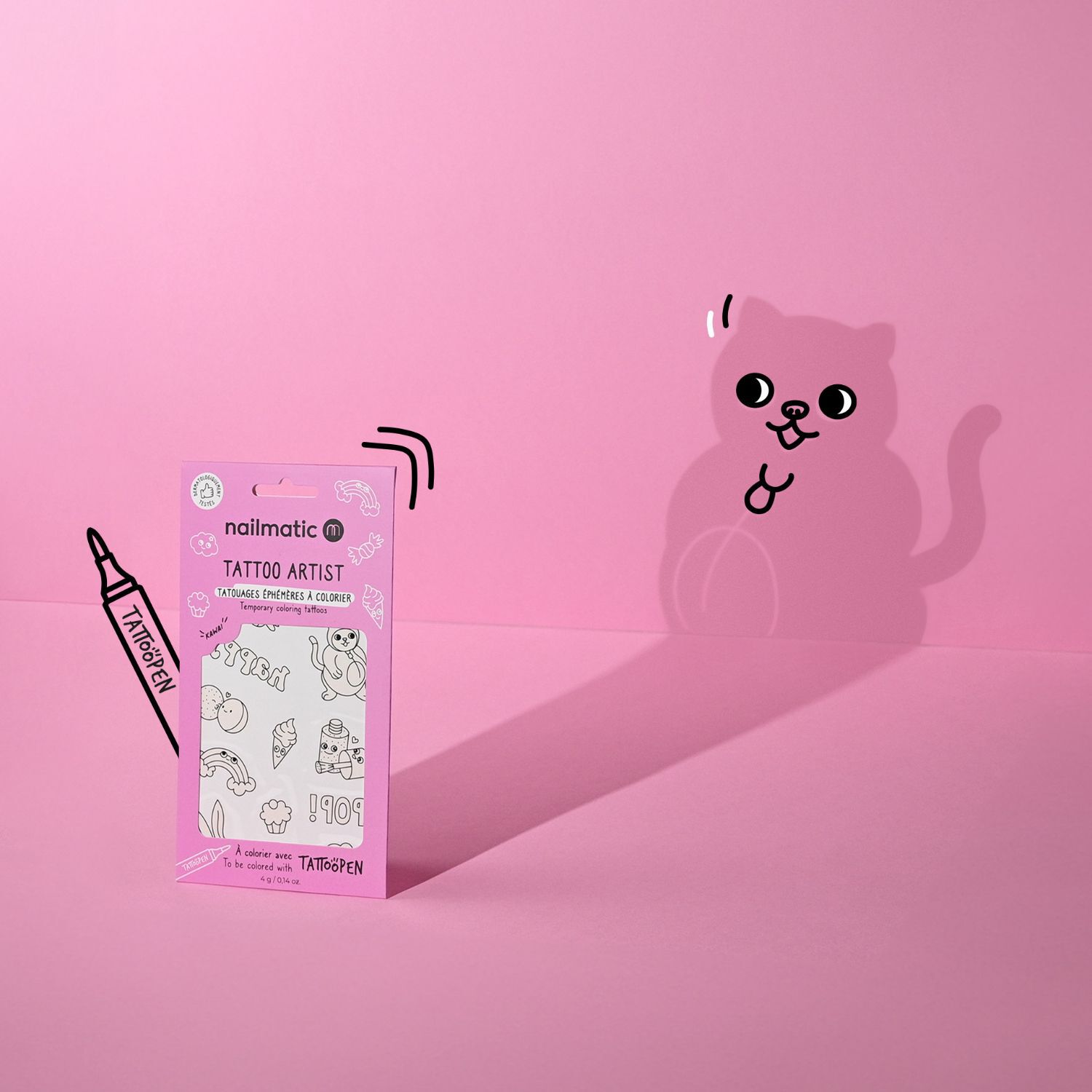 Tattoo Artist - Kawaï - Planche de Tatouage à Colorier