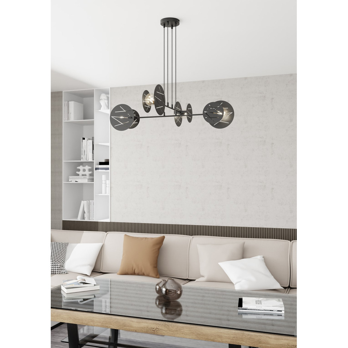Lampada a sospensione Xotic in acciaio nero opaco