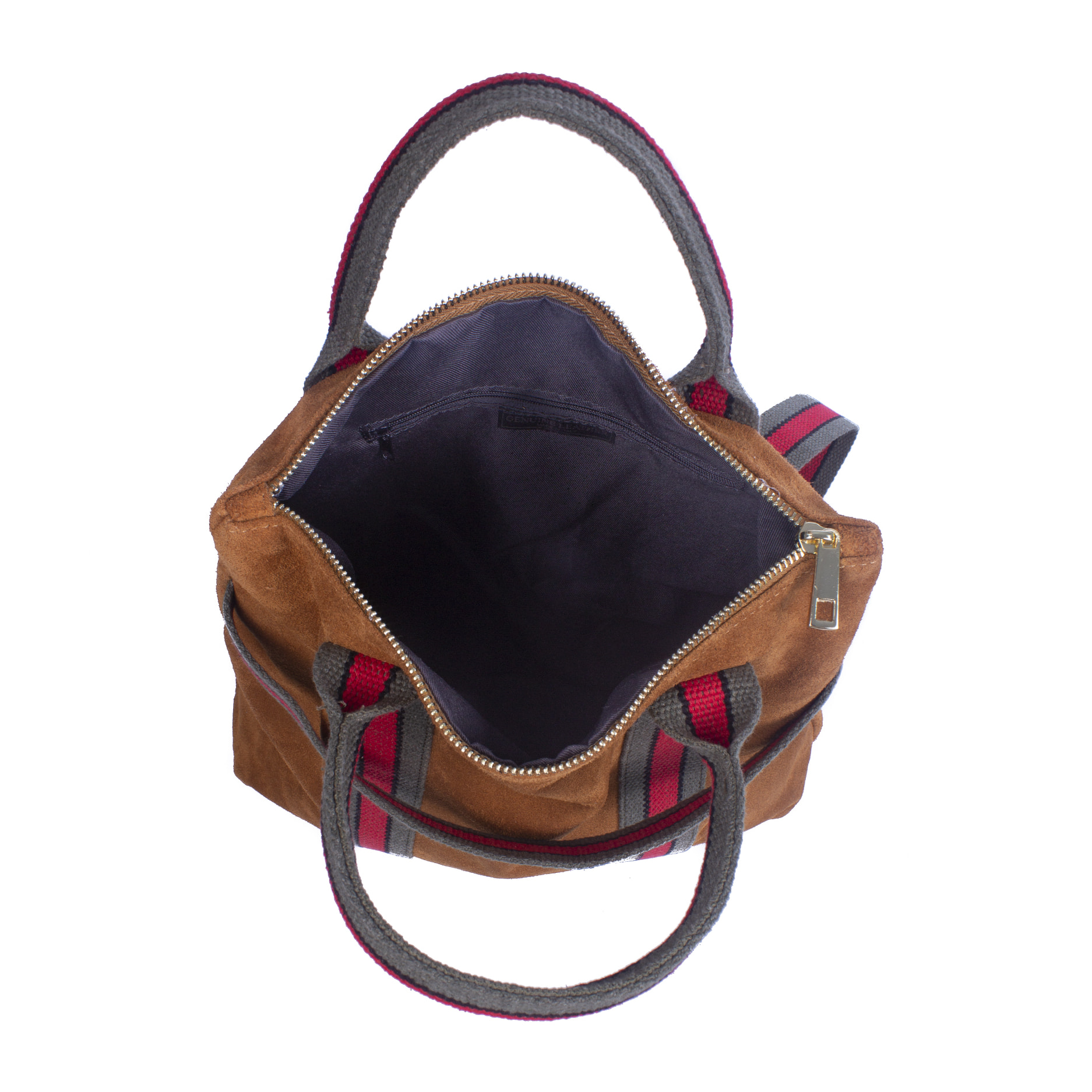 Venusta Bolso mochila Mujer.Piel auténtica Gamuza  Lona Premium Estampado