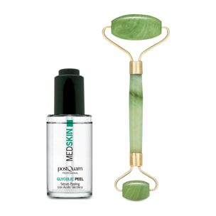Rouleau de massage en jade kobido-hisu et srum biologique - tous types de peaux - 30ml