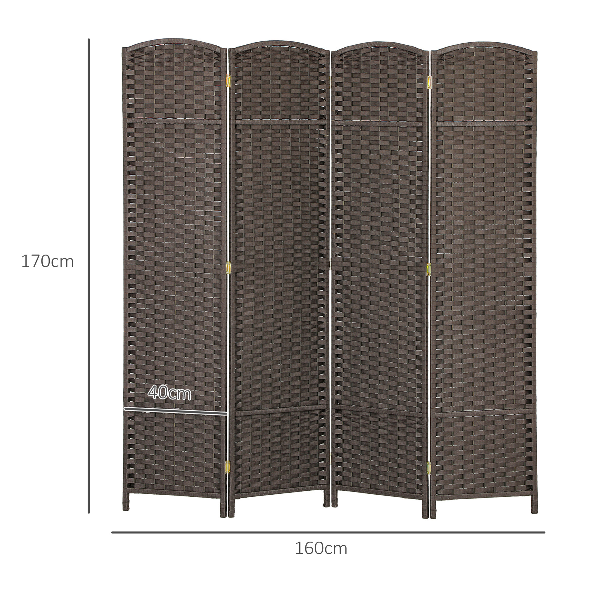 Biombo de 4 Paneles Separador de Ambientes Plegable 160x170 cm Biombo Separador de Ambientes para Salón Dormitorio Oficina