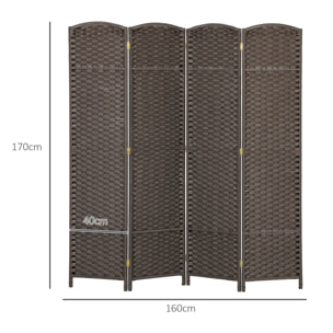 Biombo de 4 Paneles Separador de Ambientes Plegable 160x170 cm Biombo Separador de Ambientes para Salón Dormitorio Oficina