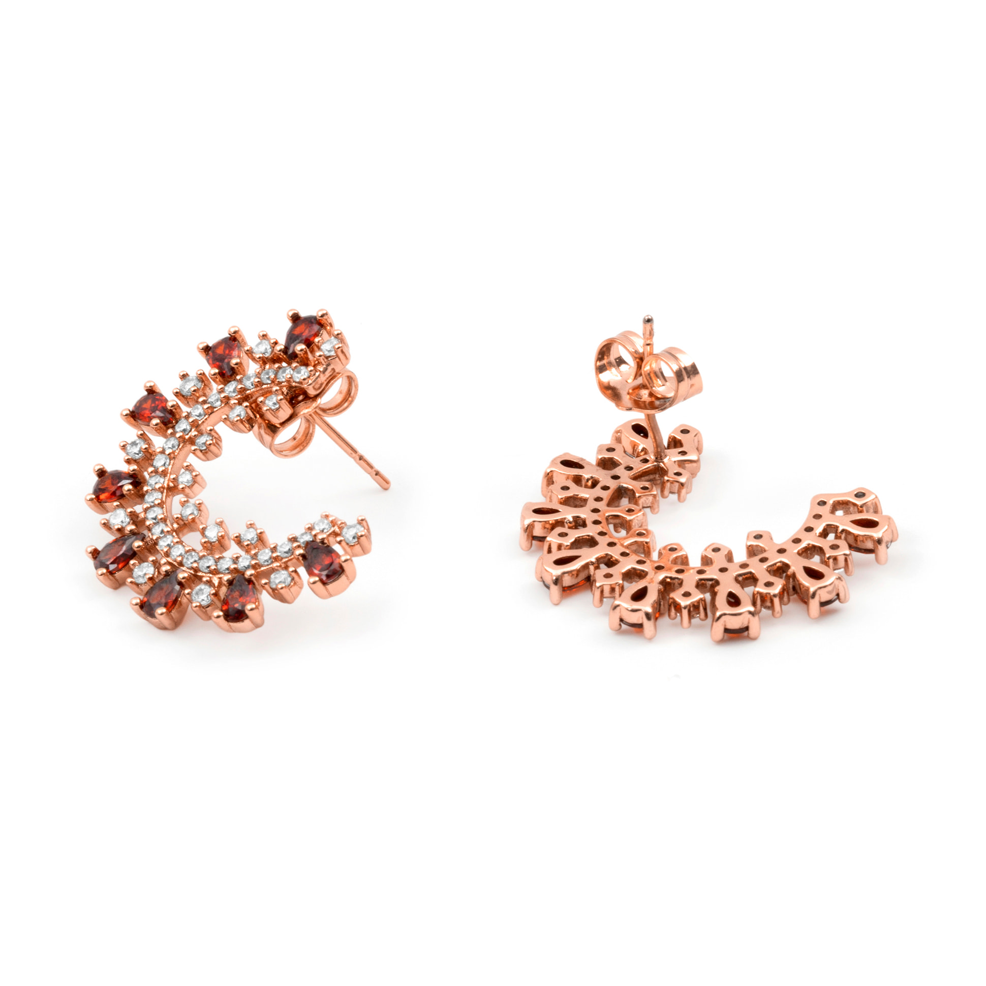 Pendientes Girls acabado oro rosa 18k