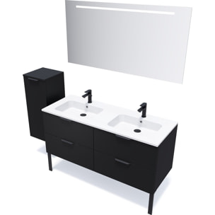 Meuble salle de bain double vasque 4 tiroirs - SOHO