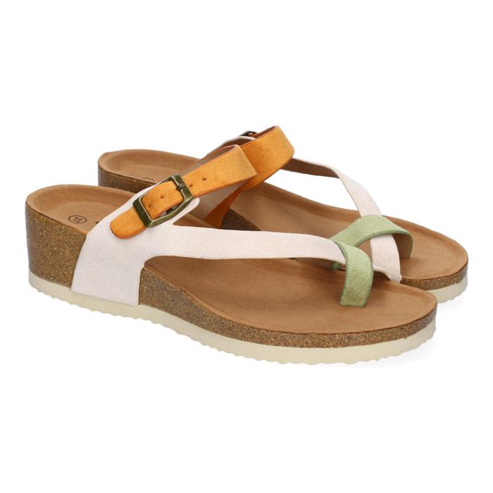 Sandalia de Cuña para Mujer, Comoda, Planta Bio, Estilo de Esclava