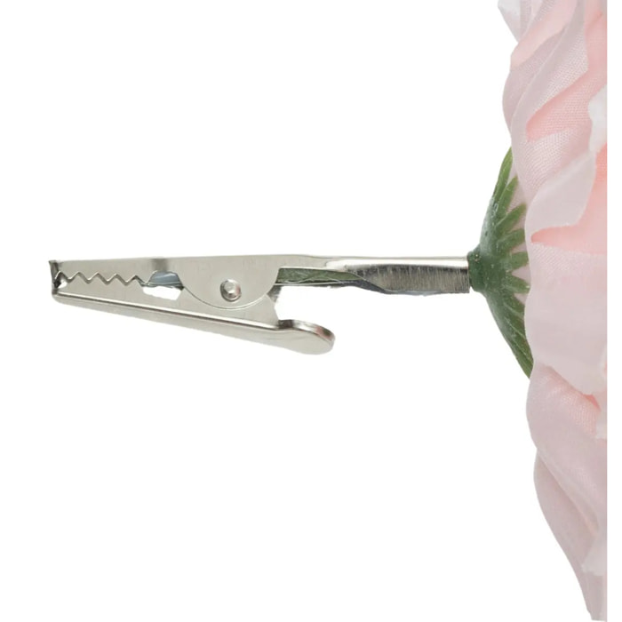 Décoration de sapin dahlia neige rose 12cm