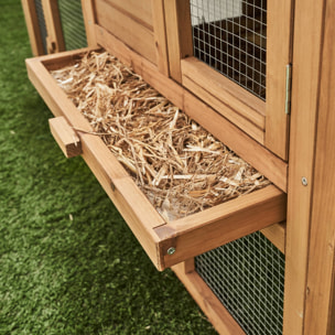 Clapier en bois Angora pour lapin et autres rongeurs. 4 lapins. cage à lapin avec enclos. espace intérieur et extérieur. poulailler