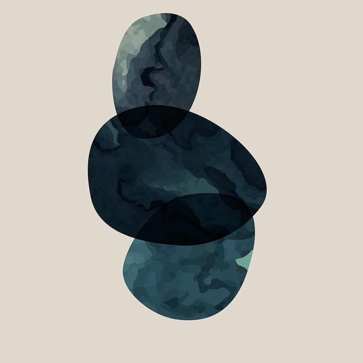 Affiche minimal things Affiche + cadre en bois - Noir