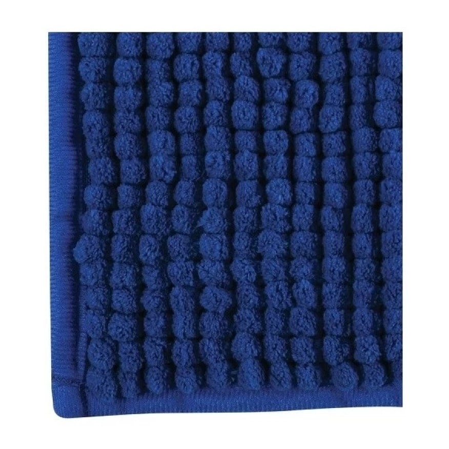 Tapis de bain Microfibre CHENILLE Bleu Foncé MSV