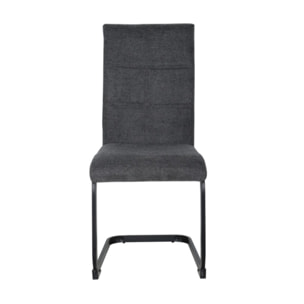 Chaise en tissu avec pied luge en métal - FABIO