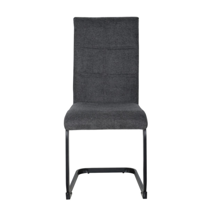 Chaise en tissu avec pied luge en métal - FABIO