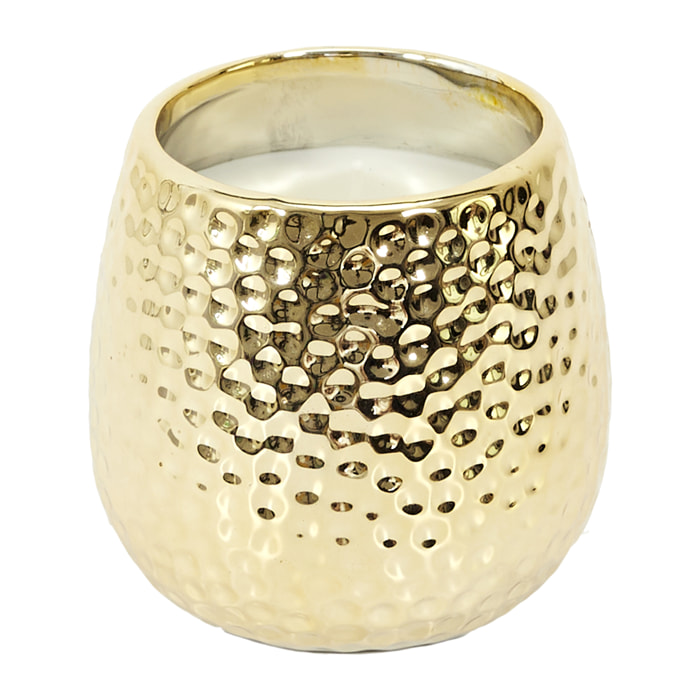 Bougie Parfumee Martelee Doree H9cm