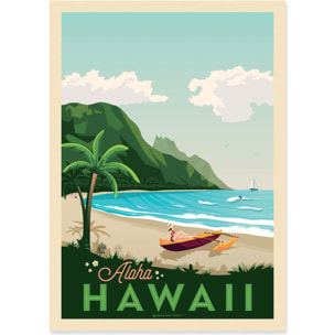 Affiche - Hawaii - Olahoop Travel Posters