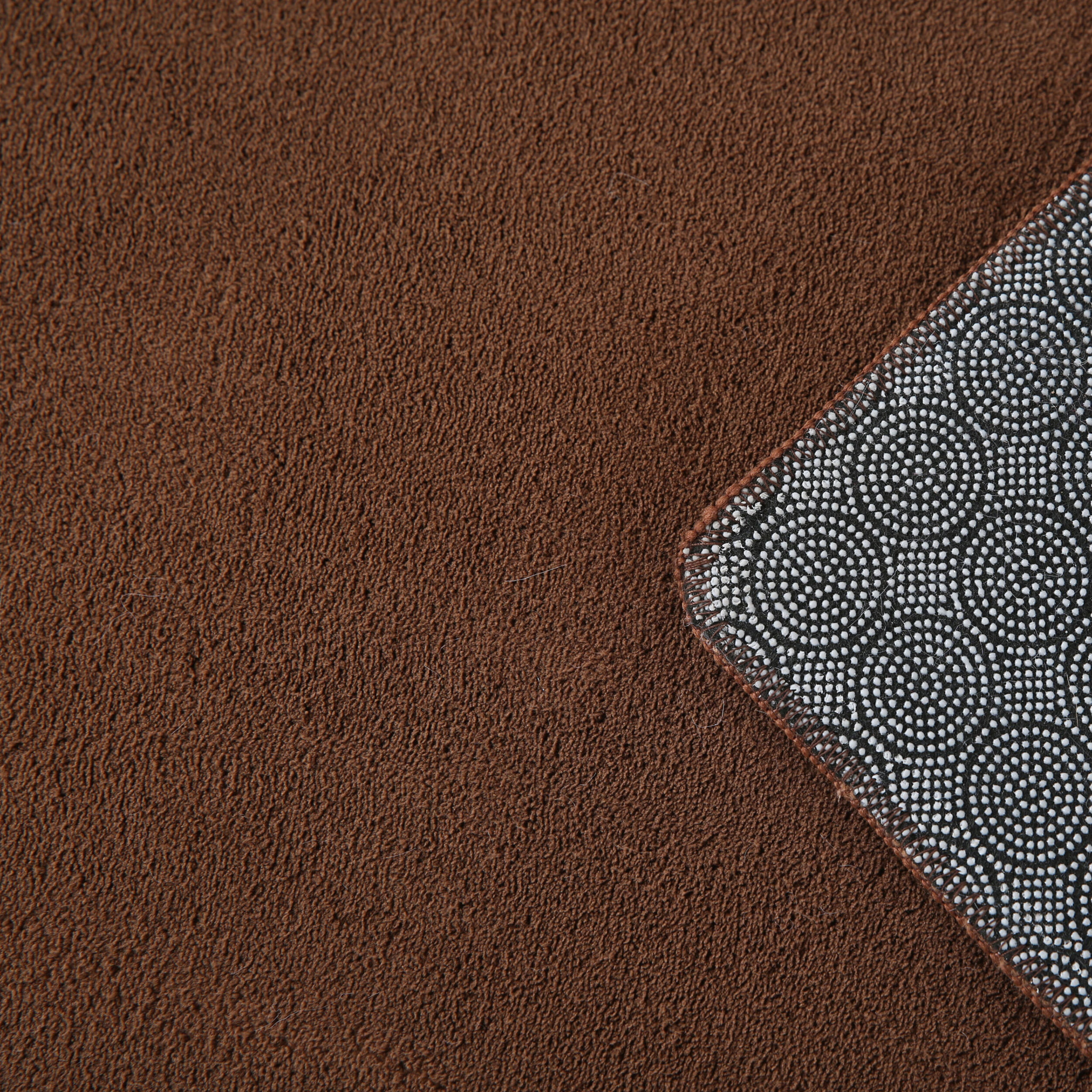 MOSCOU - Tapis rond uni Marron