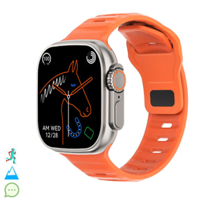 Smartwatch TRAIL DAM8 con pantalla de 2 pulgadas HR y función Always-On. Widgets personalizables.