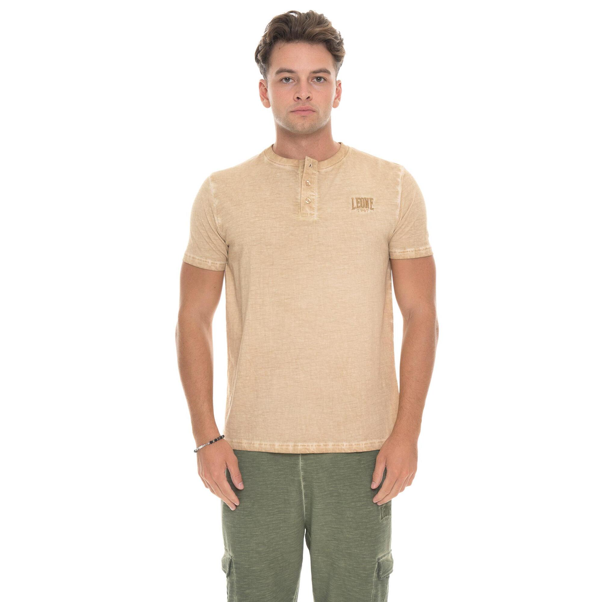 Camiseta de manga corta para hombre con efecto desgastado