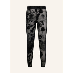 PHILIPP PLEIN Tulle Leggings Flock Butterfly Tattoo