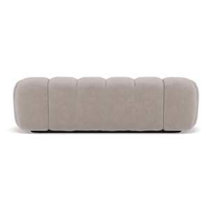 Ava - canapé 3 places bubble en velours texturé - Gris clair