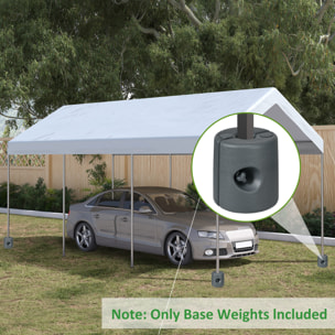 Lot de 4 poids de lestage cylindrique pour tonnelle barnum tente dim. Ø 22 / Ø 24 x 25H cm HDPE gris