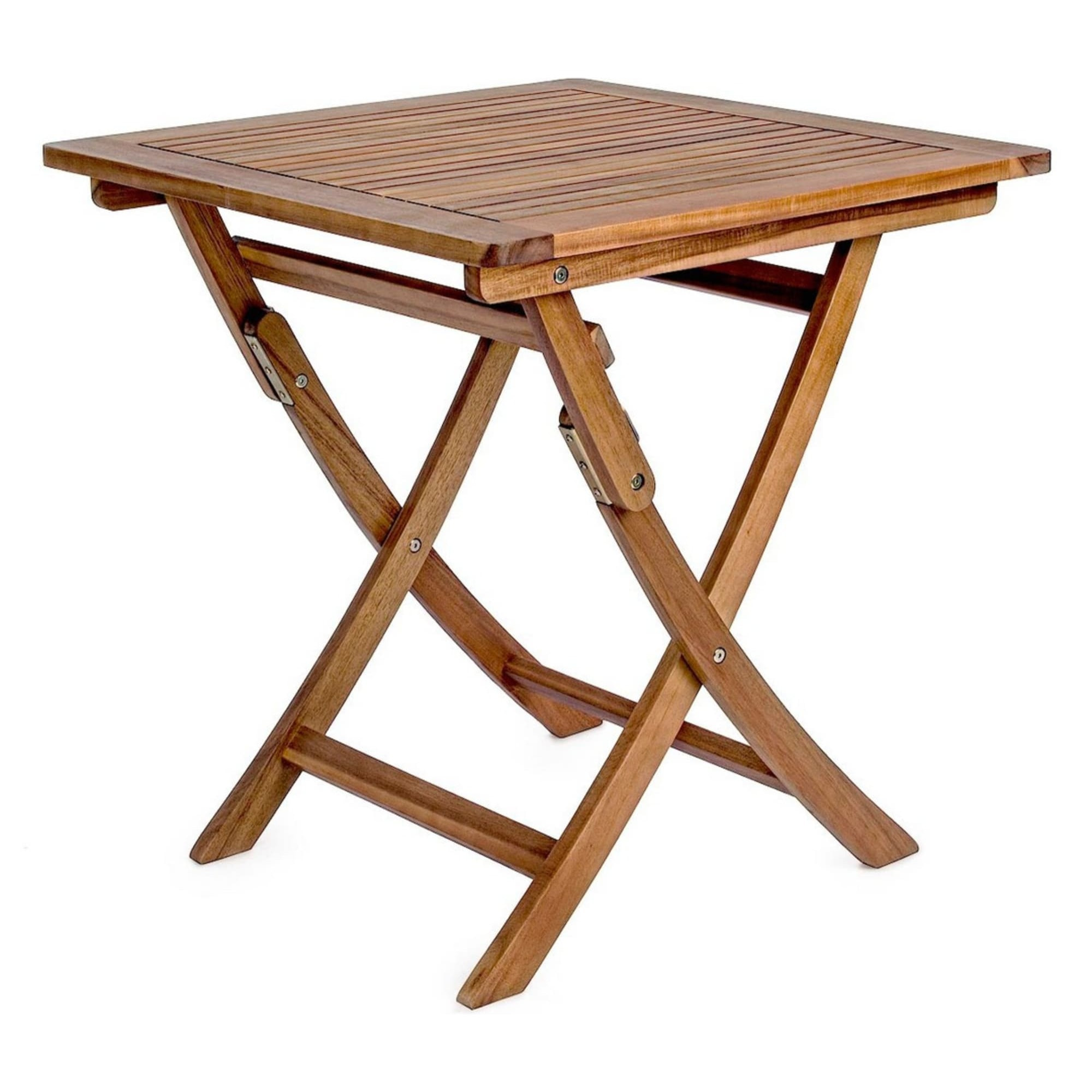 Tavolo pieghevole NOEMI in legno di acacia, 70×70 cm